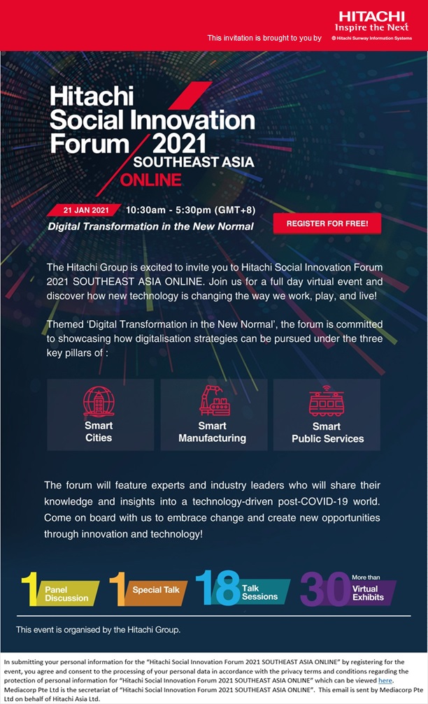 Hitachi Social Innovation Forum 2021 – Southeast Asia Online